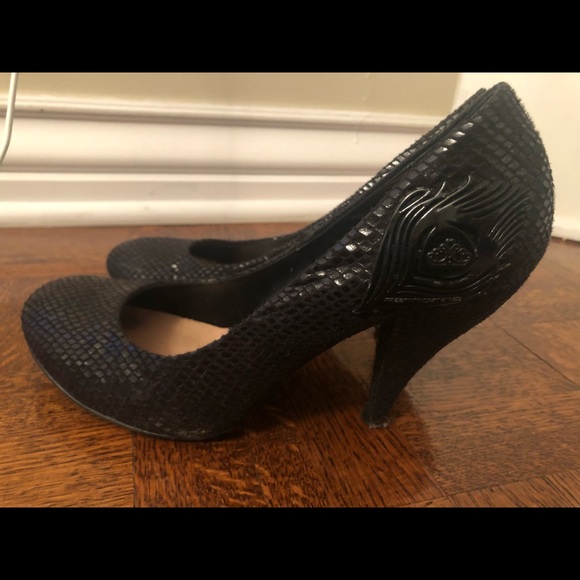 🌟 HOST PICK 🌟 Italian Heels. Black. Funky heel - Picture 1 of 5